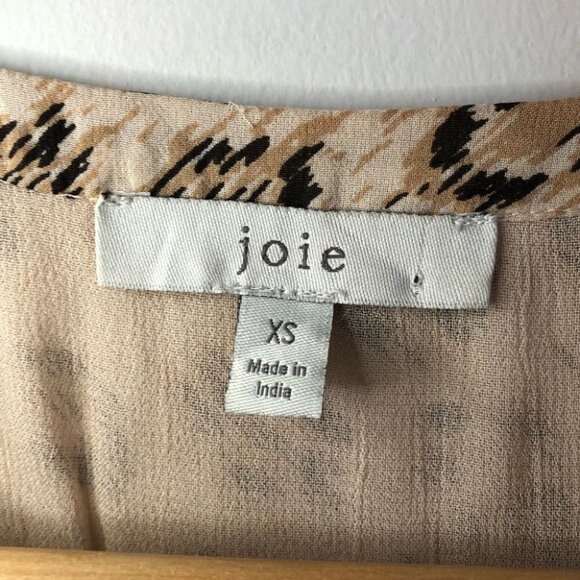 Joie Leopard Print Sleeveless 100% Silk Corie Shirt Size XS - Picture 4 of 9